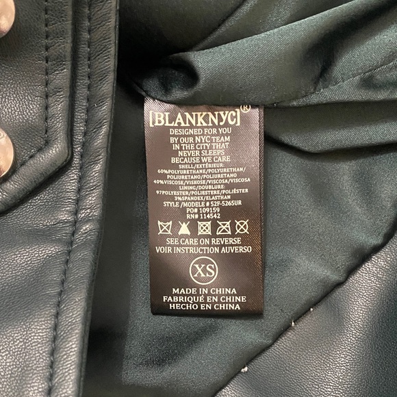 Blank NYC Green Moto Faux Leather Jacket - Picture 7 of 9